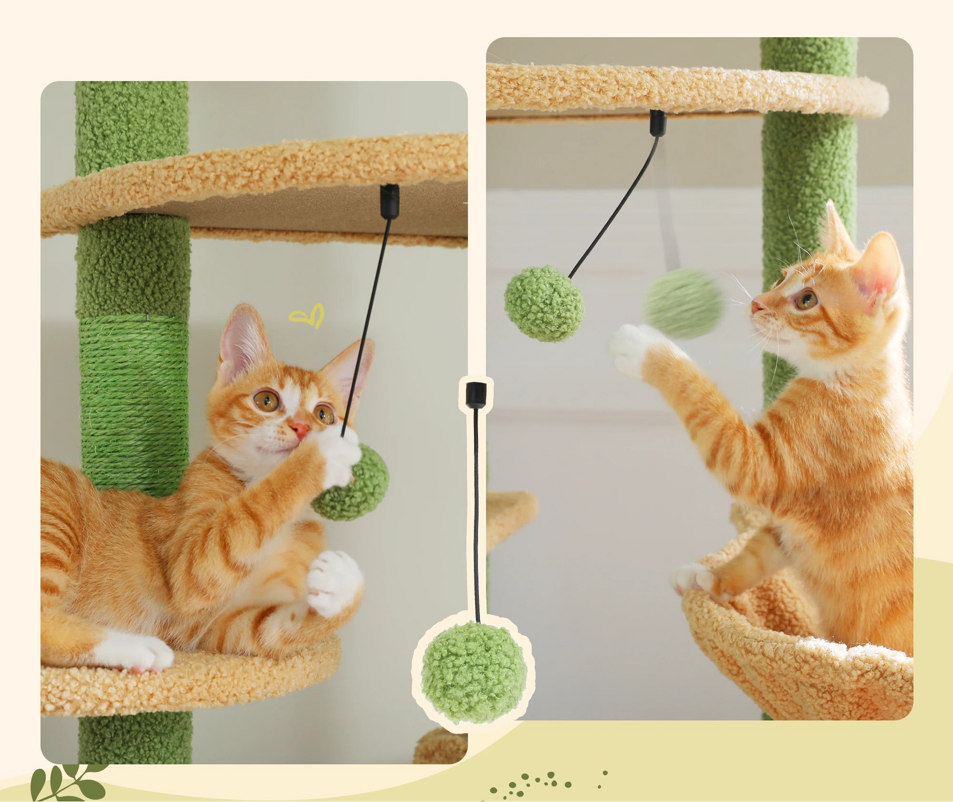 arbre-a-chat-bois-vert-beige-jouet