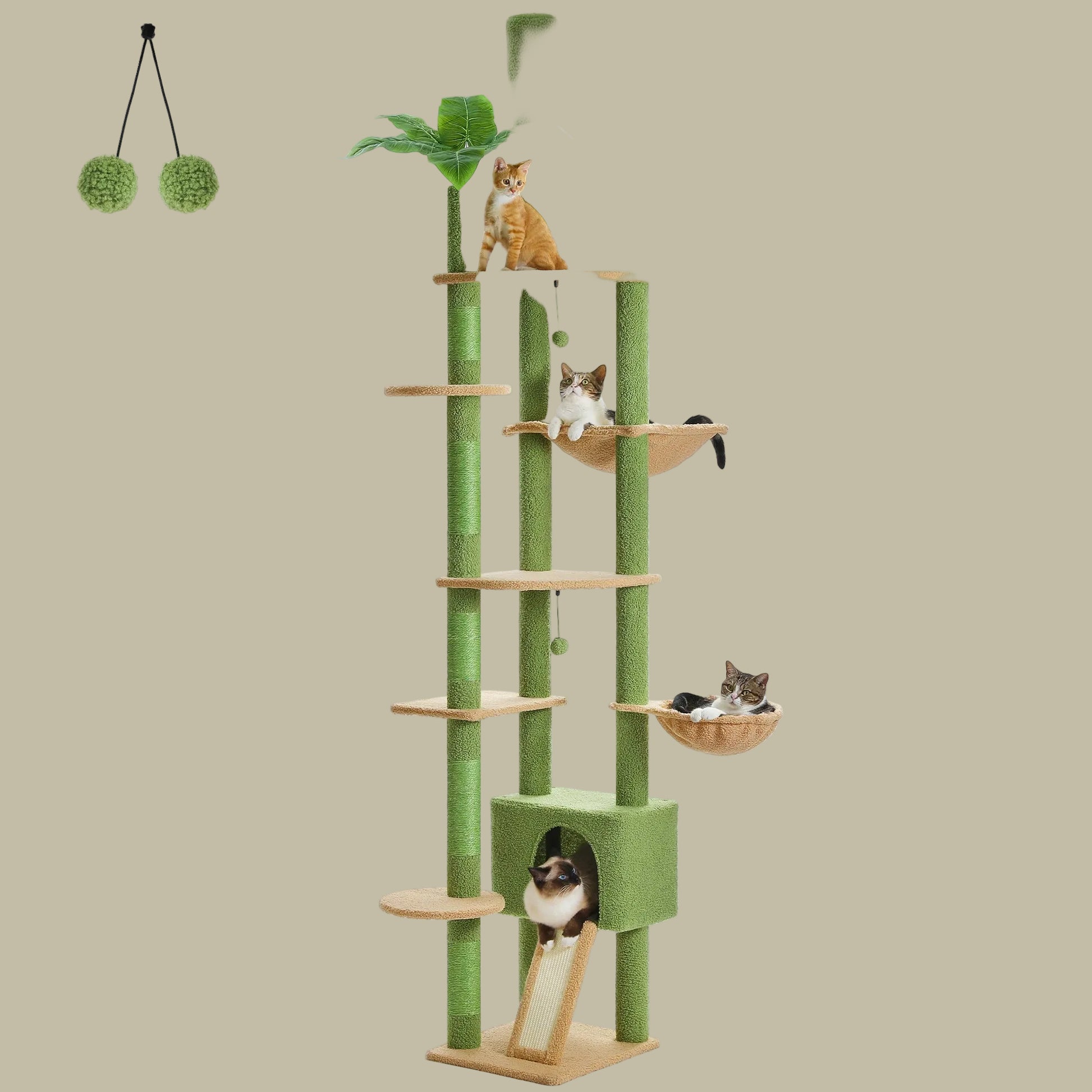 arbre-a-chat-bois-vert-beige-model