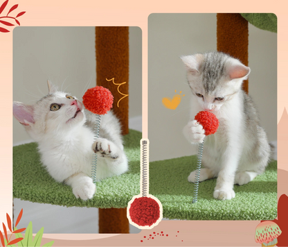 arbre-a-chat-bois-vert-marron-rouge-jouet