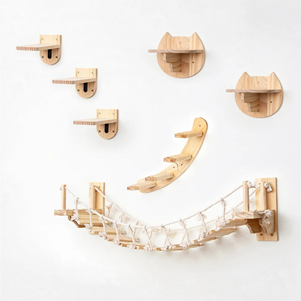 Arbre à Chat Mural Suspendu™ - Ronron-Toudou