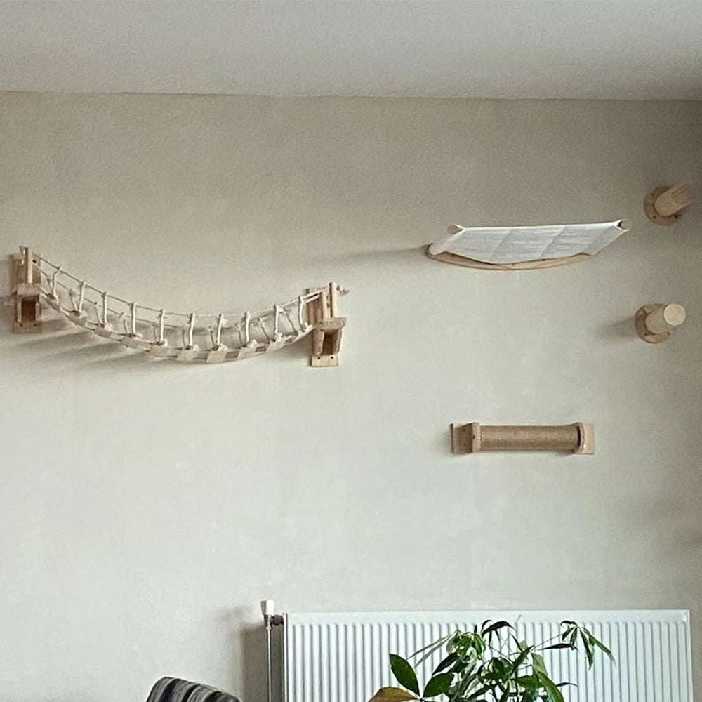 Arbre à Chat Mural Suspendu™ - Ronron-Toudou