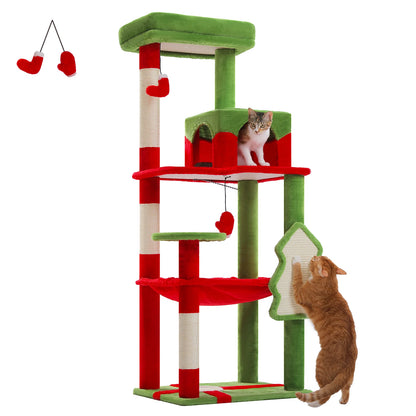arbre-a-chat-ultra-rouge-vert-model