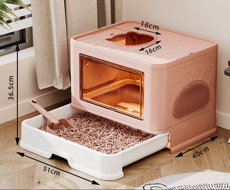 litière-pour-chat-box-cleanbox-rose