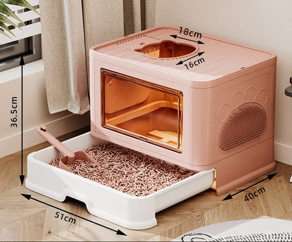 litière-pour-chat-box-cleanbox-rose