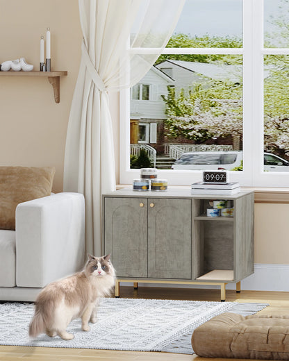 Meuble litière pour chat - Discret™ - Ronron-Toudou