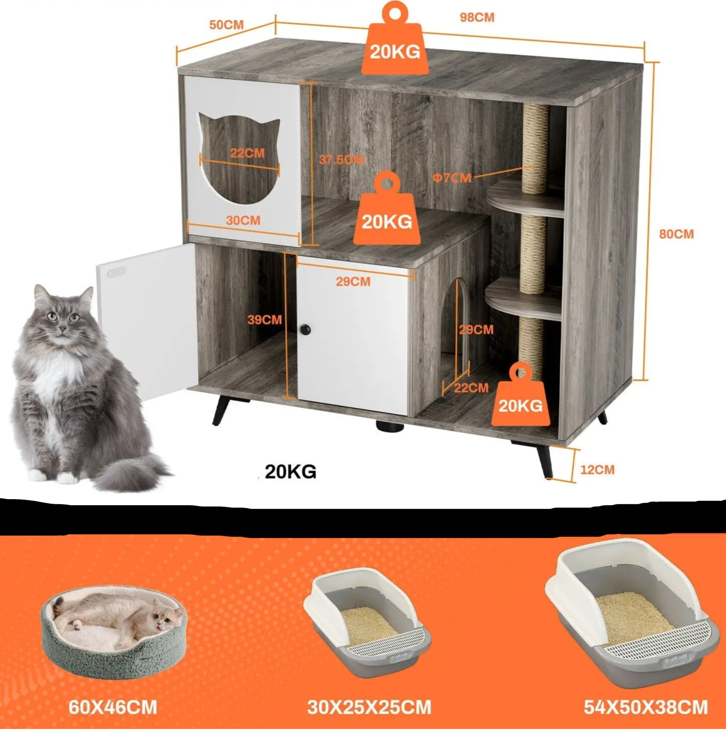 Meuble litière pour chat - Meubli™ - Ronron-Toudou