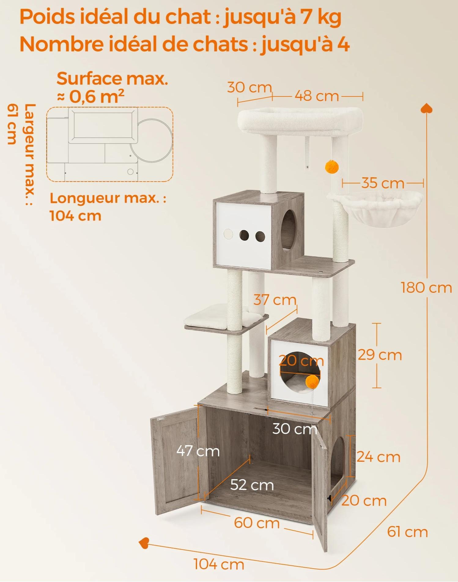 Meuble litière pour chat - Lideal™ - Ronron-Toudou