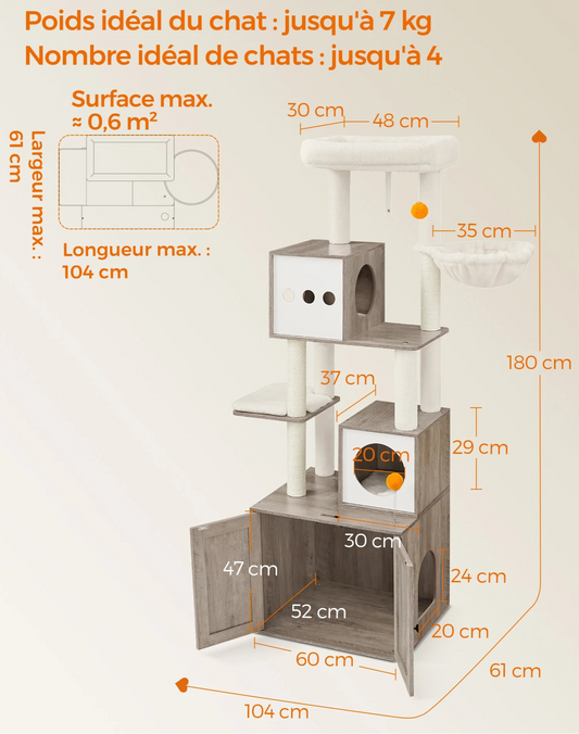 Meuble litière pour chat - Lideal™ - Ronron-Toudou