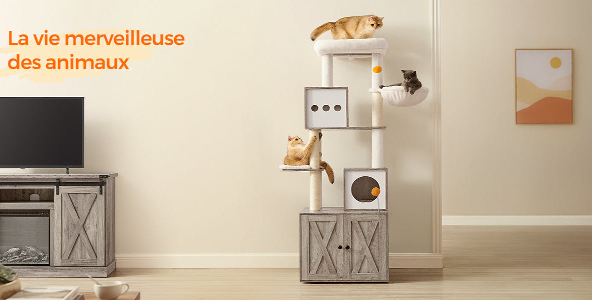 Meuble litière pour chat - Lideal™ - Ronron-Toudou