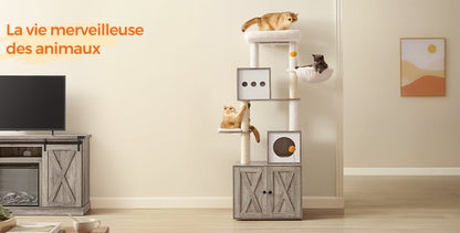 Meuble litière pour chat - Lideal™ - Ronron-Toudou