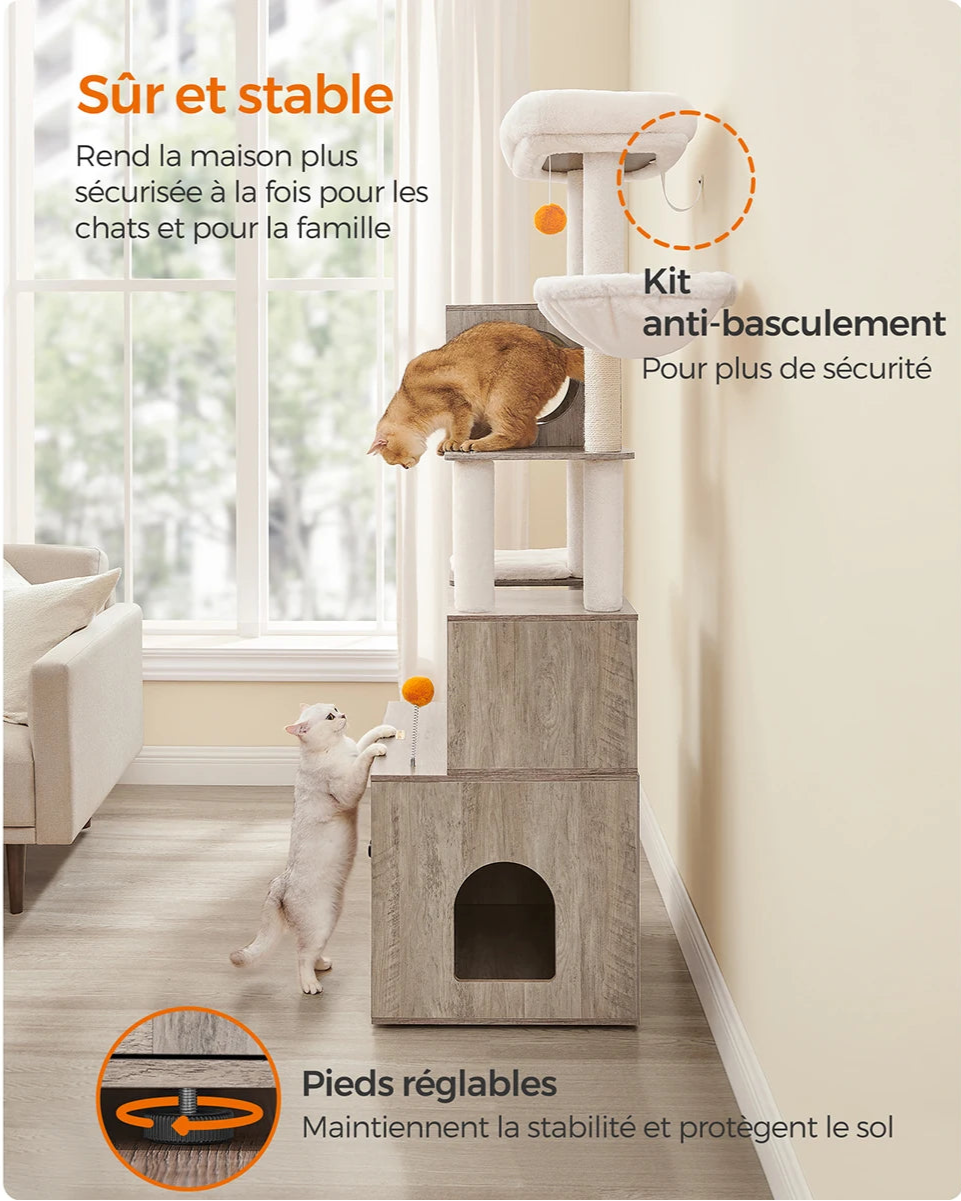 Meuble litière pour chat - Lideal™ - Ronron-Toudou