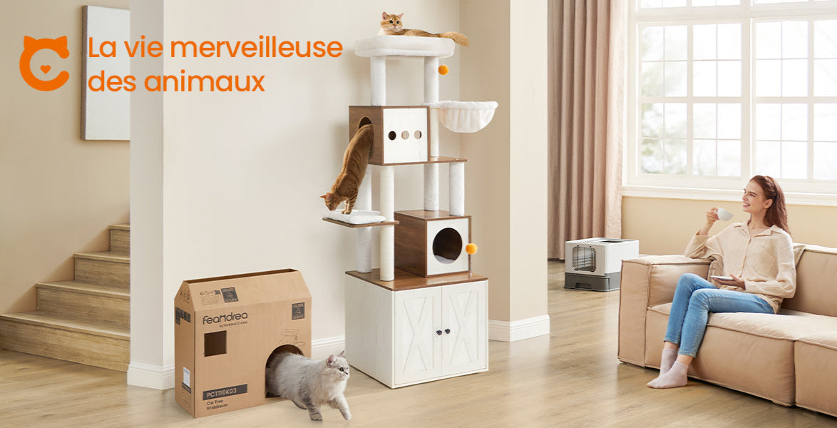 Meuble litière pour chat - Lideal™ - Ronron-Toudou