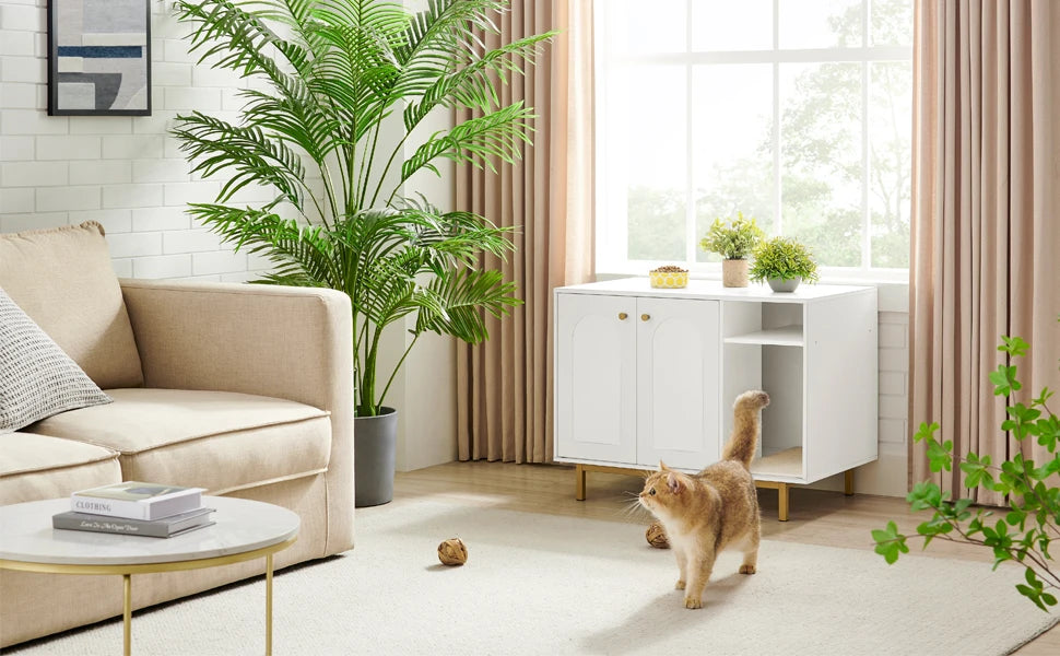 Meuble litière pour chat - Discret™ - Ronron-Toudou