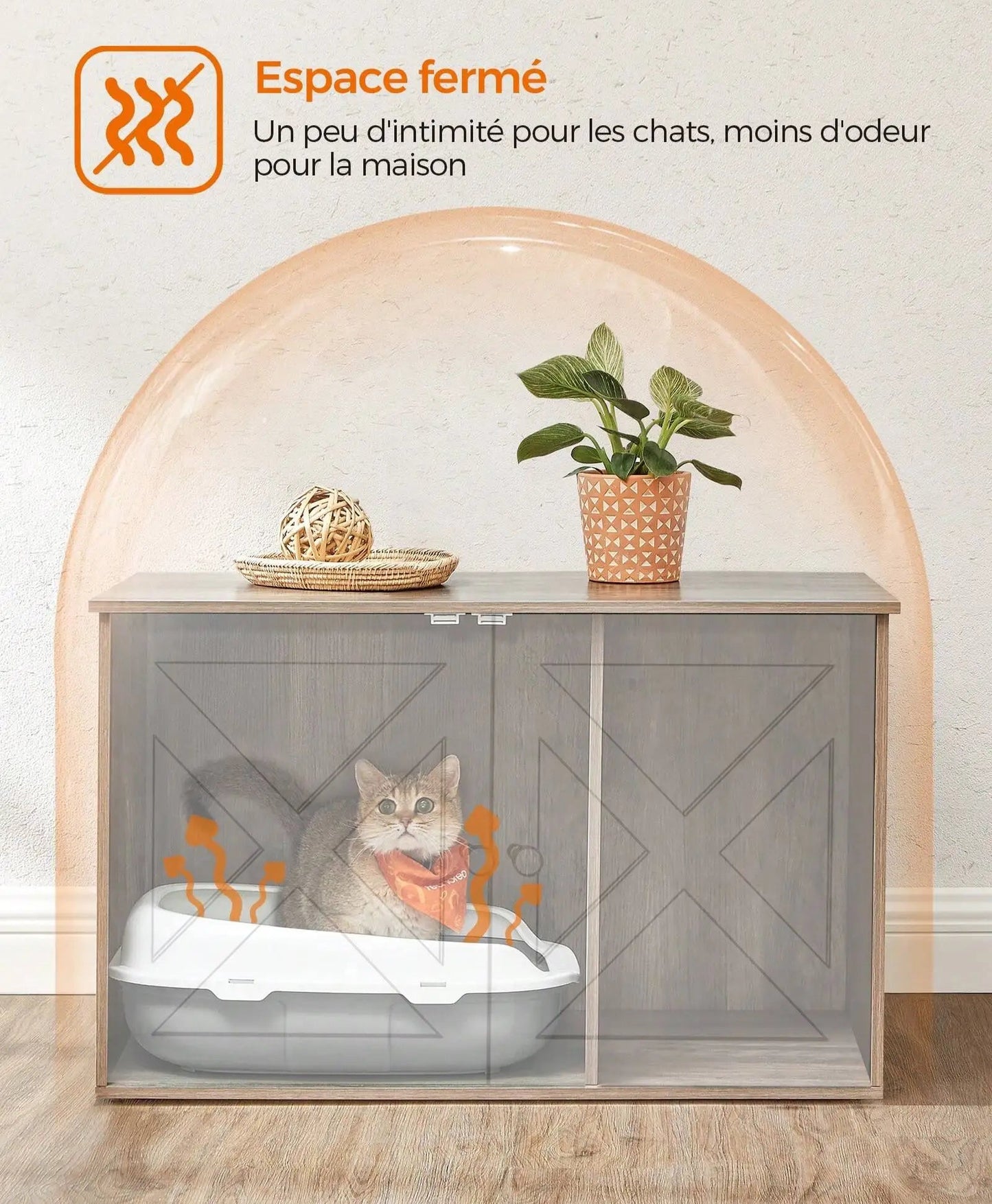 Meuble litière pour chat - Abri™ - Ronron-Toudou