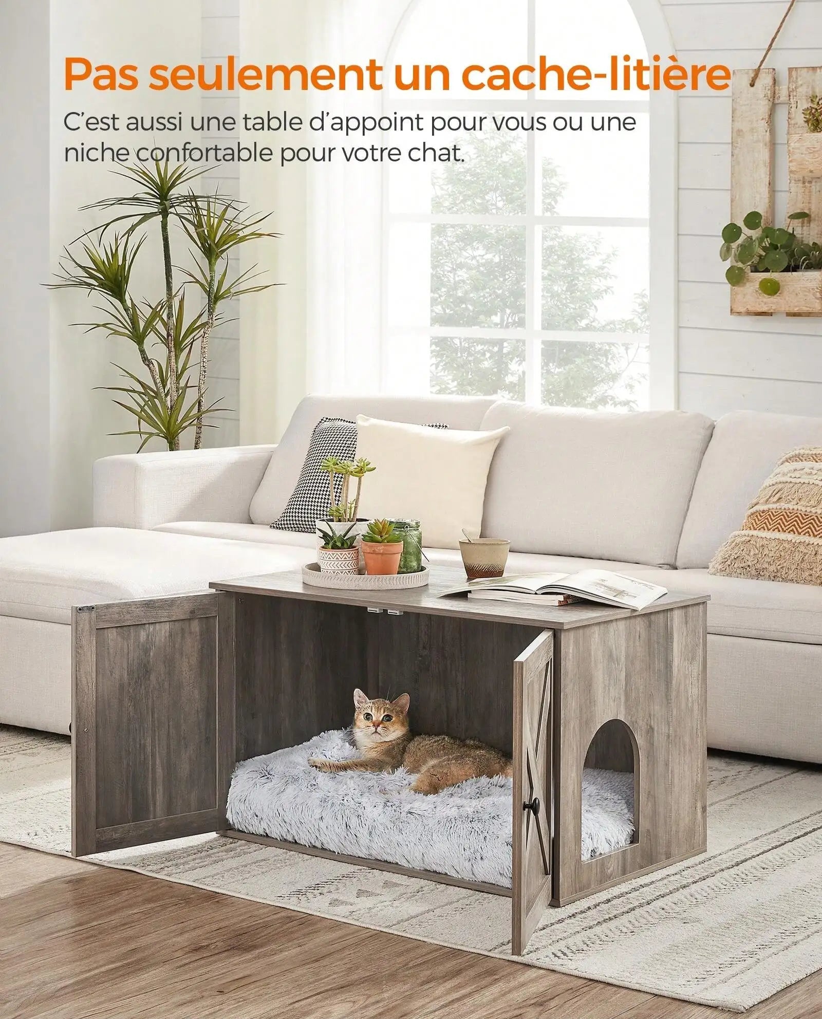 Meuble litière pour chat - Abri™ - Ronron-Toudou