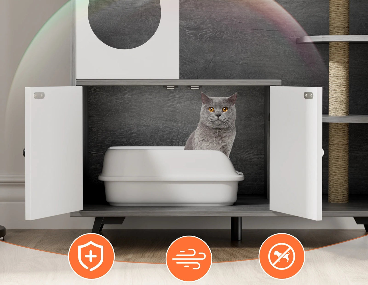 Meuble litière pour chat - Meubli™ - Ronron-Toudou