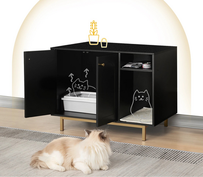 Meuble litière pour chat - Discret™ - Ronron-Toudou