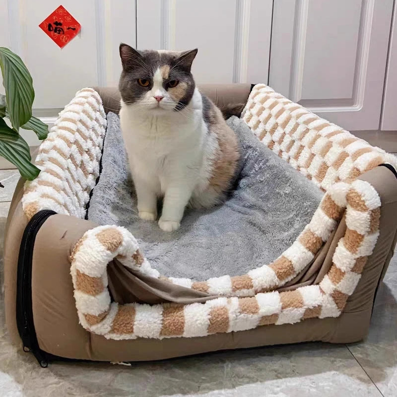 panier-pour-chat-chaleureux-pliable