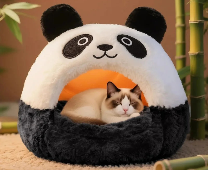 panier-pour-chat-panda-noir-blanc