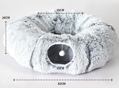 tunnel-pour-chat-luxplay-gris-clair-dim