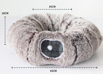 tunnel-pour-chat-luxplay-marron-dim